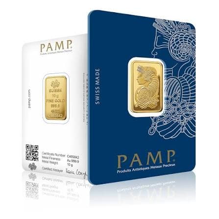 A 10 g 24k gold bullion bar
