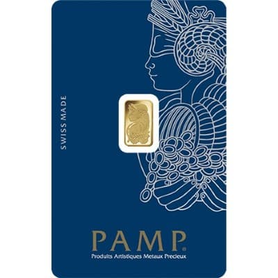 A 1 g 24k gold bullion bar