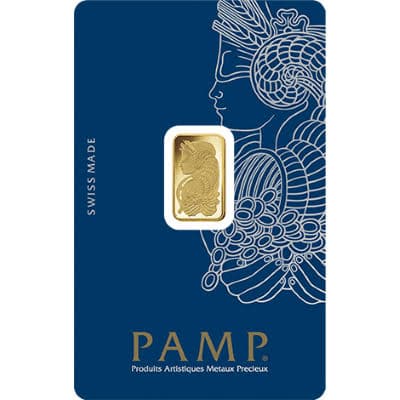 A 2.5 g 24k gold bullion bar